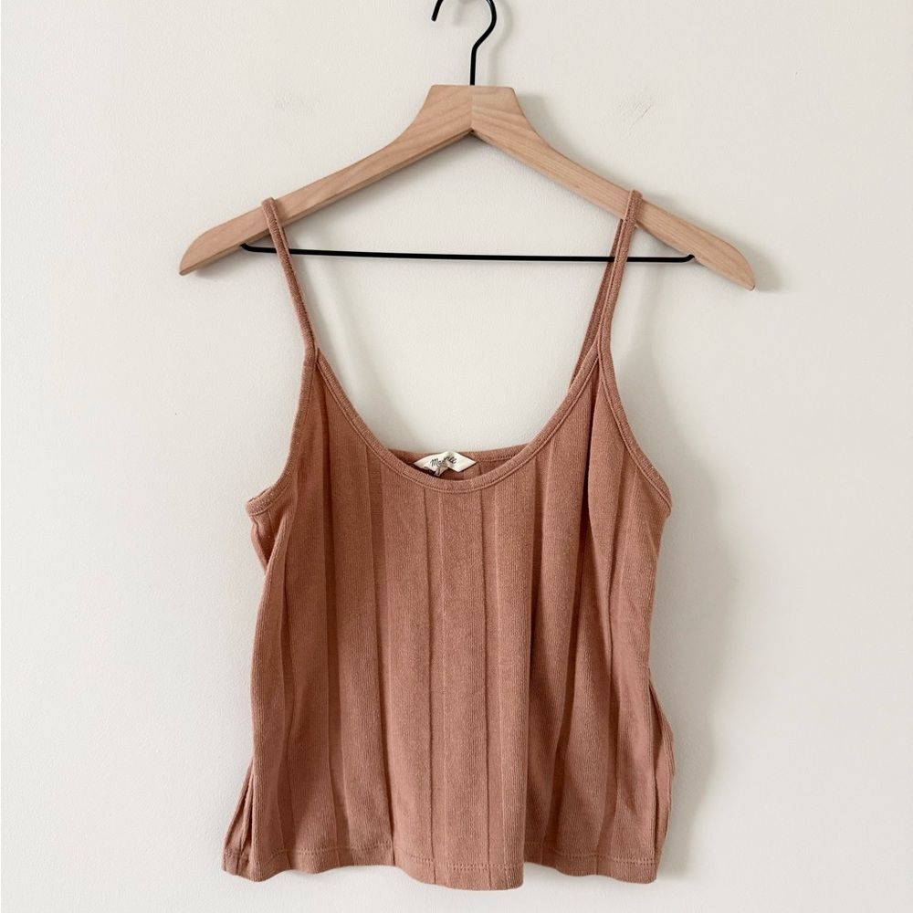 Madewell Ribbed Sweater Knit Anytime Cami Top in Earth Tan Size S